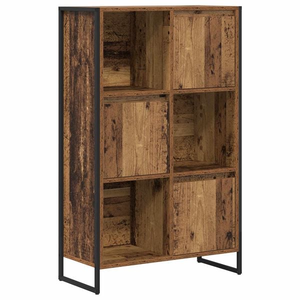 vidaXL Book Cabinet Old Wood 68 x 30 x 108.5 cm Engineered Wood