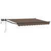 vidaXL Manual Retractable Awning with LEDs Taupe