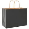 vidaXL Paper Bags 50 pcs with Handles Black 32x17x25 cm