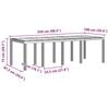 vidaXL Garden Dining Set 9 pcs Light Grey Polt rattan