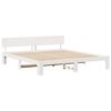 vidaXL Bed Frame with Headboard White 180 x 200 cm Solid Pine Wood