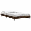 vidaXL Bed Frame without Mattress Smoked Oak 90x190 cm Single Engineered Wood