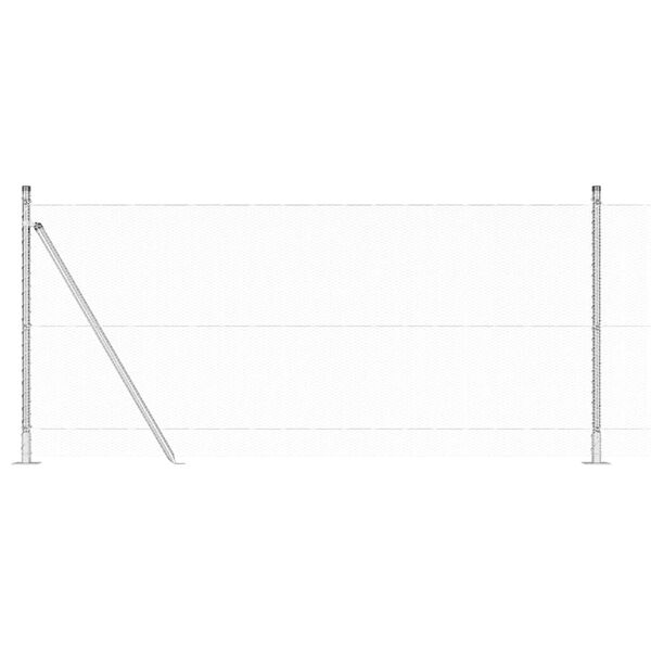 vidaXL Fence Post Silver 10 x 1 m (13 mm mesh) Steel