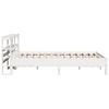vidaXL Bed Frame without Mattress White 150x200 cm King Size Solid Wood Pine