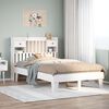 vidaXL Bed Frame without Mattress White 135x190 cm Solid Wood Pine