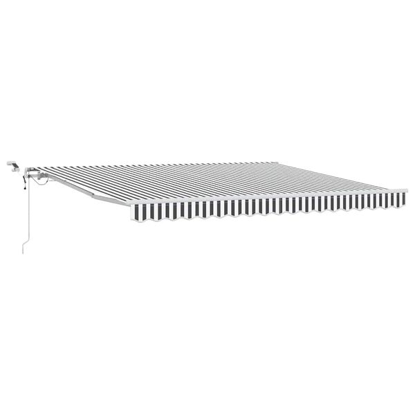 vidaXL Automatic Retractable Awning with LED Anthracite&White 400x300 cm