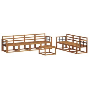 vidaXL Outdoor Sofa Set 8 pcs Natural Solid Acacia Wood