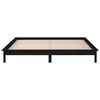 vidaXL LED Bed Frame without Mattress Black 120x190 cm Small Double Solid Wood