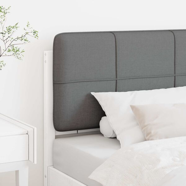vidaXL Upholstered Headboard with Headboard White and Light Grey 80 cm