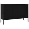 vidaXL Sideboard Black 105x35x70 cm Steel and Tempered Glass
