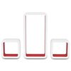 vidaXL Wall Cube Shelves 6 pcs White and Red