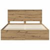 vidaXL Bed Frame Artisian Oak 160 x 200 cm Solid Pine Wood