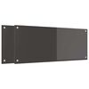 vidaXL Kitchen Backsplash 2 pcs Dark Grey 100 x 40 cm Tempered Glass