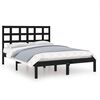 vidaXL Bed Frame without Mattress Black 160x200 cm Solid Wood