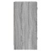 vidaXL Side Cabinet with Glass Doors Grey Sonoma 35x37x75.5 cm