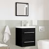 vidaXL Bathroom Furniture Set with Drawer Black 41 x 38.5 x 48 cm