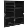 vidaXL Mirror Jewellery Cabinet with LED Lights Wall Mounted Black