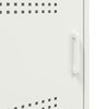 vidaXL Bedside Cabinet White 36x39x68 cm Steel