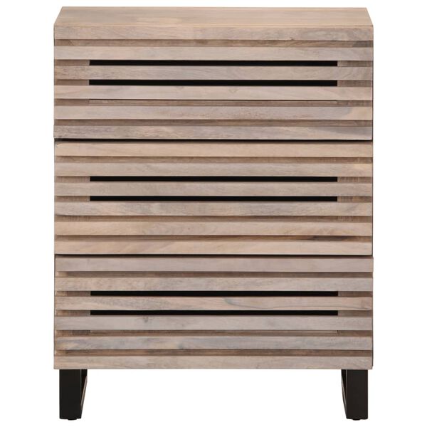 vidaXL Sideboard White 60x34x75 cm Solid Wood Mango