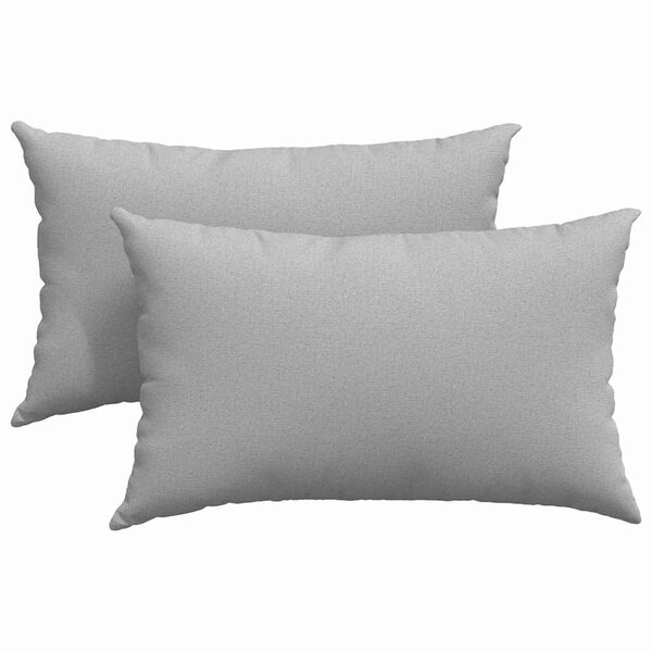 vidaXL Sofa Pillows 2 pcs Grey 50 x 30 cm Fabric
