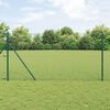 vidaXL Fence Post Green 25 x 1 m (40 x 40 mm mesh) Steel and PVC