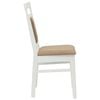 vidaXL Dining Chair 2 pcs White and Brown Solid Wood