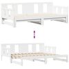 vidaXL Daybed with Trundle and Drawers without Mattress White 90x190 cm Single