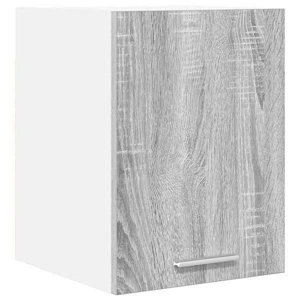 vidaXL Hanging Cabinet with Door Grey Sonoma and White 30 x 31 x 40 cm