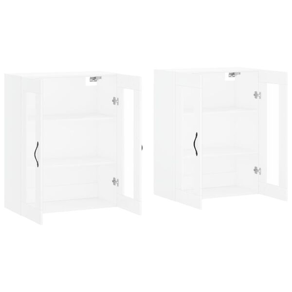 vidaXL Wall Mounted Cabinets 2 pcs White Engineered Wood