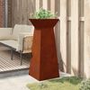 vidaXL Pillar Planter Silver 40 x 40 x 100 cm