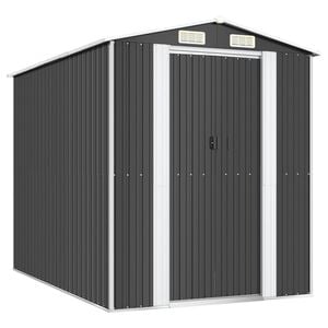 vidaXL Garden Shed Anthracite 192x274x223 cm Galvanised Steel
