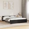 vidaXL Bed Frame without Mattress Black Solid Wood 140x190 cm