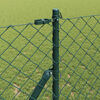 vidaXL Fence Post Green 10 x 1 m (60 x 60 mm mesh) Steel and PVC