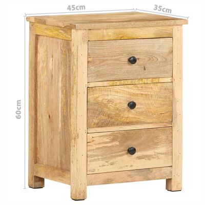 vidaXL Bedside Cabinet 45x35x60 cm Solid Mango Wood