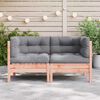 vidaXL Garden Sofa Corner with Cushions 2 pcs Solid Wood Douglas