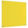 vidaXL Kitchen Backsplash Yellow 70 x 60 cm Tempered Glass