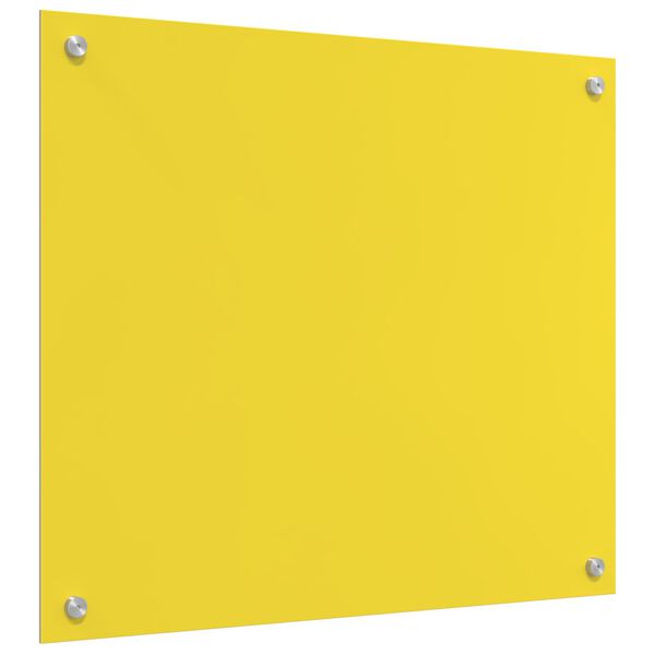 vidaXL Kitchen Backsplash Yellow 70 x 60 cm Tempered Glass