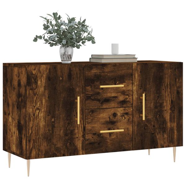 vidaXL Sideboard Smoked Oak 100x36x60 cm Engineered Wood