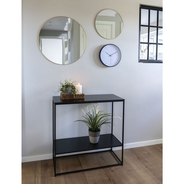 House Nordic Console Table with 2 Shelves Avery Black