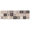 vidaXL Kitchen Rug Grey and Beige Mosaic 150 x 45 cm 100% Polyamide