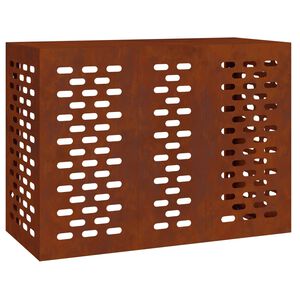 vidaXL Air Conditioner Cover Rusty 110 x 50 x 80 cm Weathering Steel