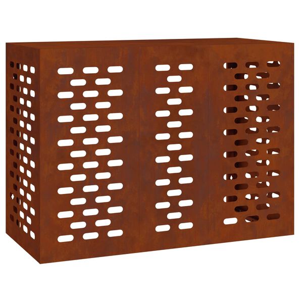 vidaXL Air Conditioner Cover Rusty 110 x 50 x 80 cm Weathering Steel