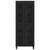 vidaXL Highboard 2 pcs Black Oak Engineered Wood and Glass