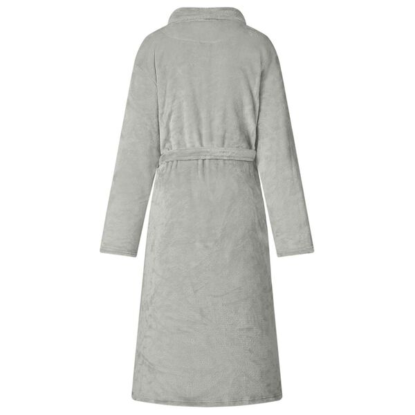 vidaXL Bathrobe without Hood Grey M Flannel