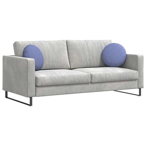 vidaXL Seat Cushions 2 pcs Jeans Blue Ø40 x 13 cm Fabric