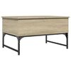 vidaXL Coffee Table Sonoma Oak 70x50x40 cm Engineered Wood and Metal