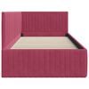 vidaXL Corner Bed Frame with Headboard Wine Red 90 cm x 190 cm Velvet