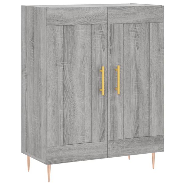 vidaXL Sideboard Grey Sonoma 69.5x34x90 cm Engineered Wood