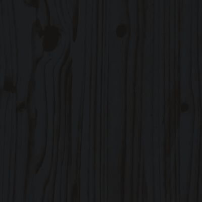 vidaXL 9 Piece Garden Bar Set Black Solid Wood Pine