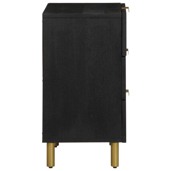 vidaXL Bedside Cabinet Black 50x33x62 cm Engineered Wood